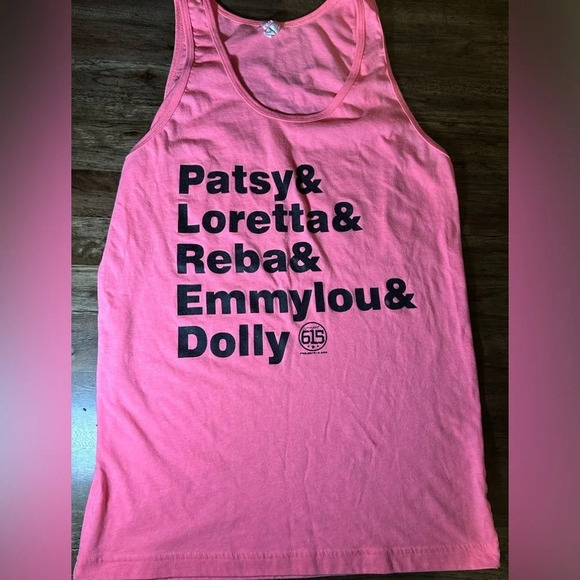 SALE country music tank top pink by project 615 Nashville women’s size medium - Picture 2 of 3